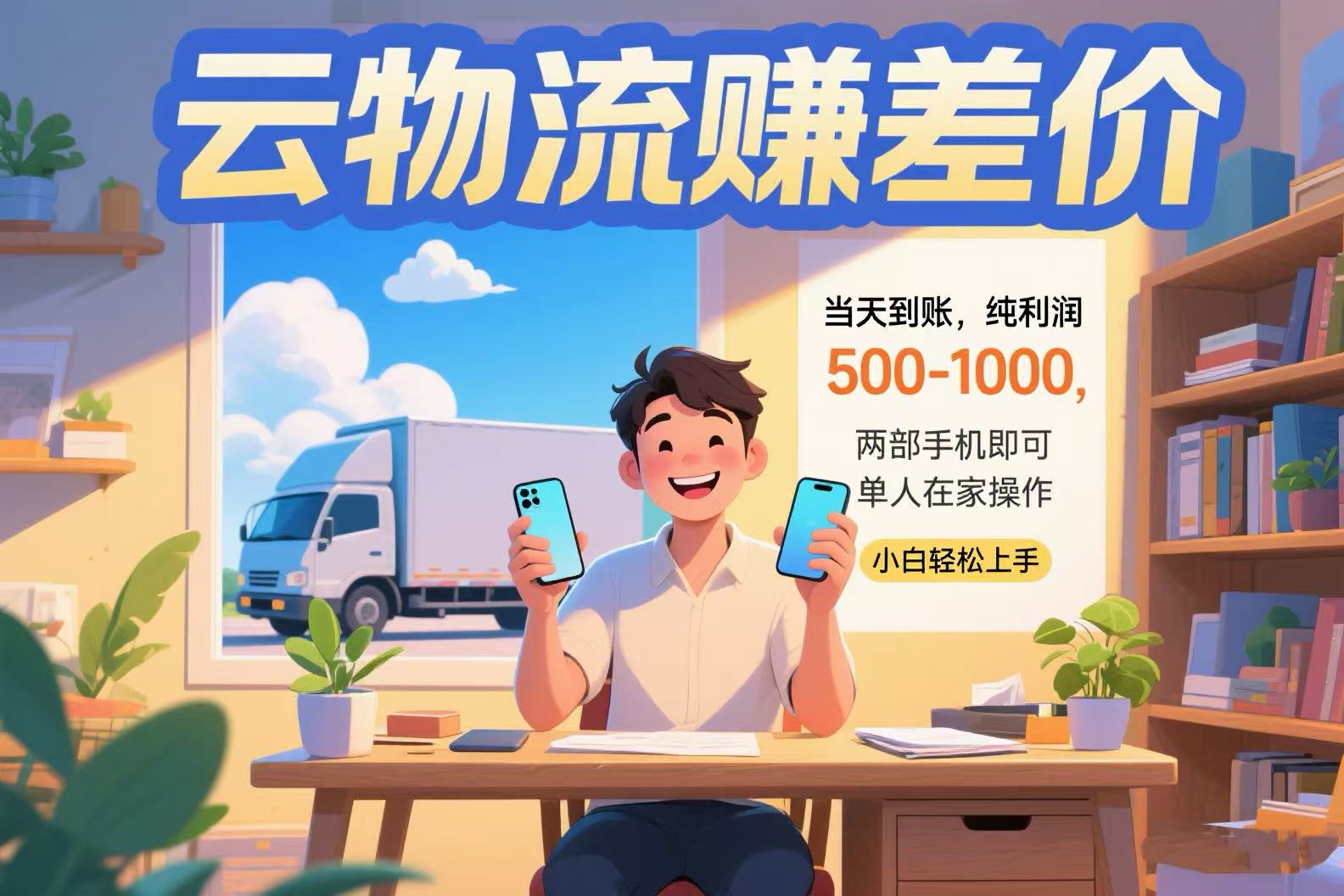 云物流赚差价 当天到账纯利润500-1000 两部手机即可 可单人在家操作 小…-十九云栈十九云栈