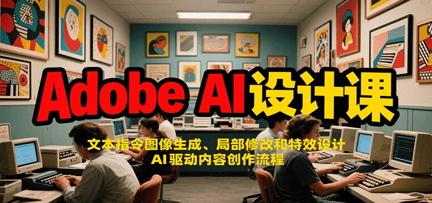 Adobe AI设计课:文本指令图像生成、局部修改和特效设计,AI驱动内容创作流程-十九云栈十九云栈
