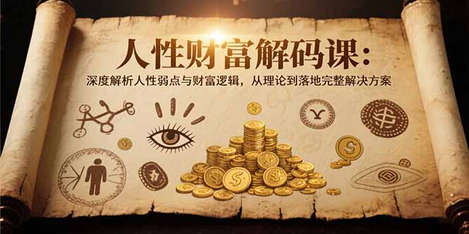 人性财富解码课6.0:深度解析人性弱点与财富逻辑,理论到落地完整解决方案-十九云栈十九云栈
