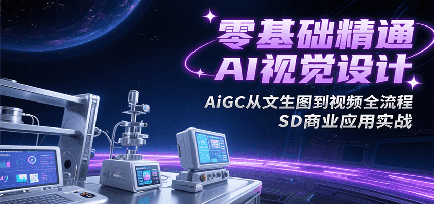 零基础精通AI视觉设计,AiGC从文生图到视频全流程,SD商业应用实战-十九云栈十九云栈