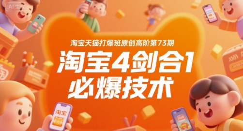 淘宝天猫打爆班原创高阶第73期,淘宝4剑合1必爆技术-十九云栈十九云栈