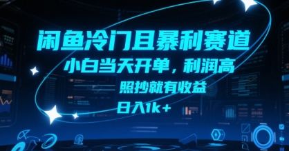 闲鱼冷门且暴利赛道,小白当天开单,利润高,照抄就有收益,日入1k+【揭秘】-十九云栈十九云栈