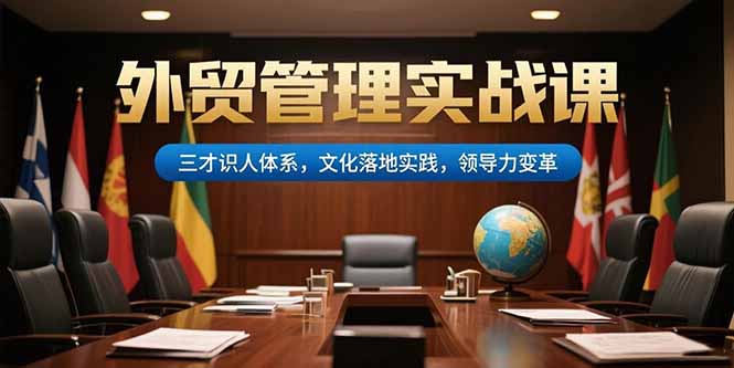 外贸管理实战课，三才识人体系，文化落地实践，领导力变革-十九云栈十九云栈