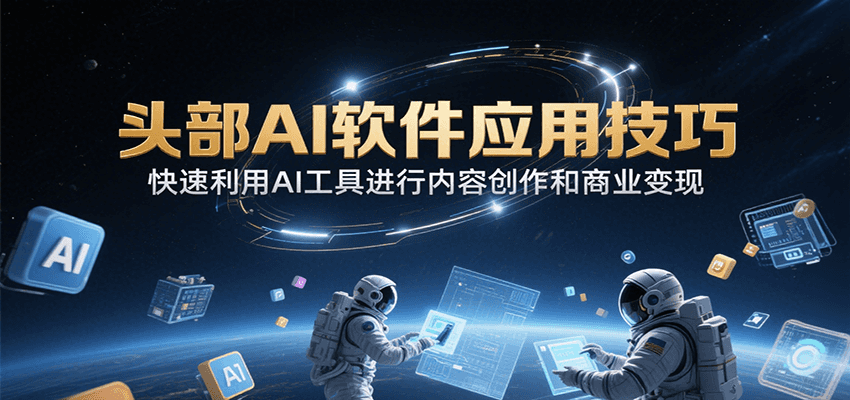 头部AI软件应用技巧,快速利用AI工具进行内容创作和商业变现-十九云栈十九云栈
