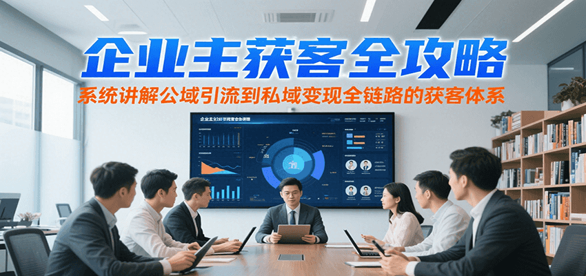 企业主获客全攻略，系统讲解公域引流到私域变现全链路的获客体系-十九云栈十九云栈