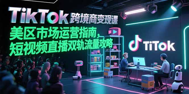 TikTok跨境电商变现课,美区市场运营指南,短视频直播双轨流量攻略-十九云栈十九云栈
