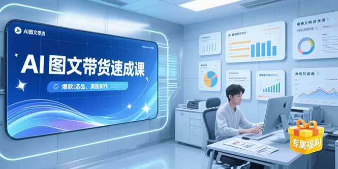 AI图文带货速成课,养号引流秘籍,爆款选品策略,美图制作全流程-十九云栈十九云栈