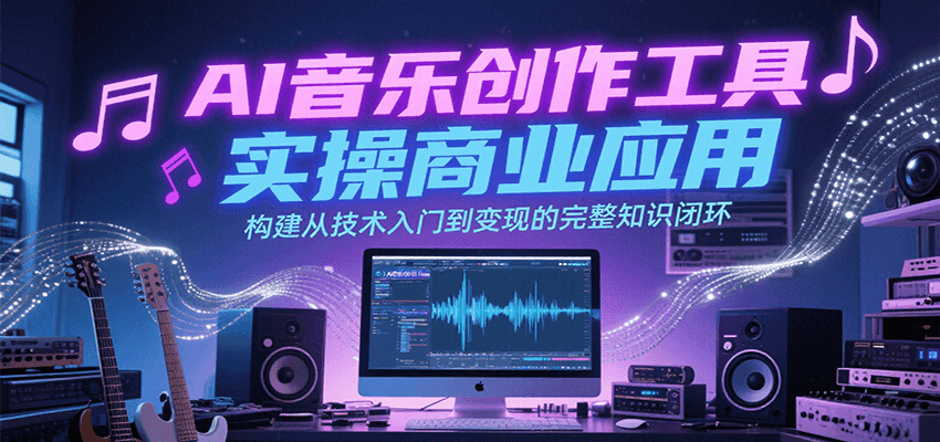 AI音乐创作工具实操商业应用,构建从技术入门到变现的完整知识闭环-十九云栈十九云栈