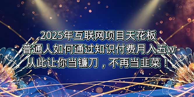 2025年互联网项目天花板,普通人如何通过卖项目实现逆风翻盘,月入5W+!-十九云栈十九云栈