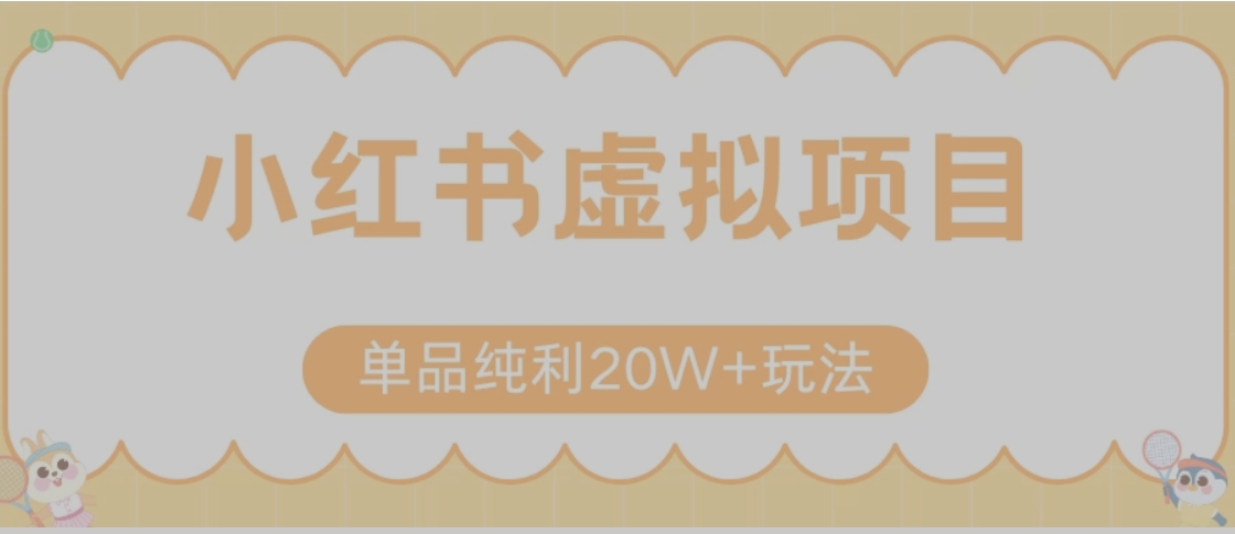 小红书卖虚拟产品,单品纯利20W+玩法分享(节系列课程)-十九云栈十九云栈