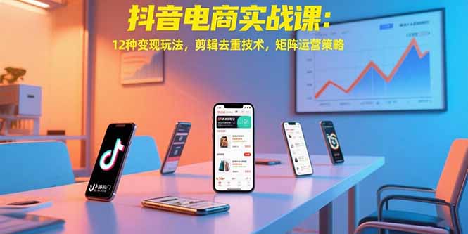 抖音电商实战课:12种变现玩法,剪辑去重技术,矩阵运营策略-十九云栈十九云栈